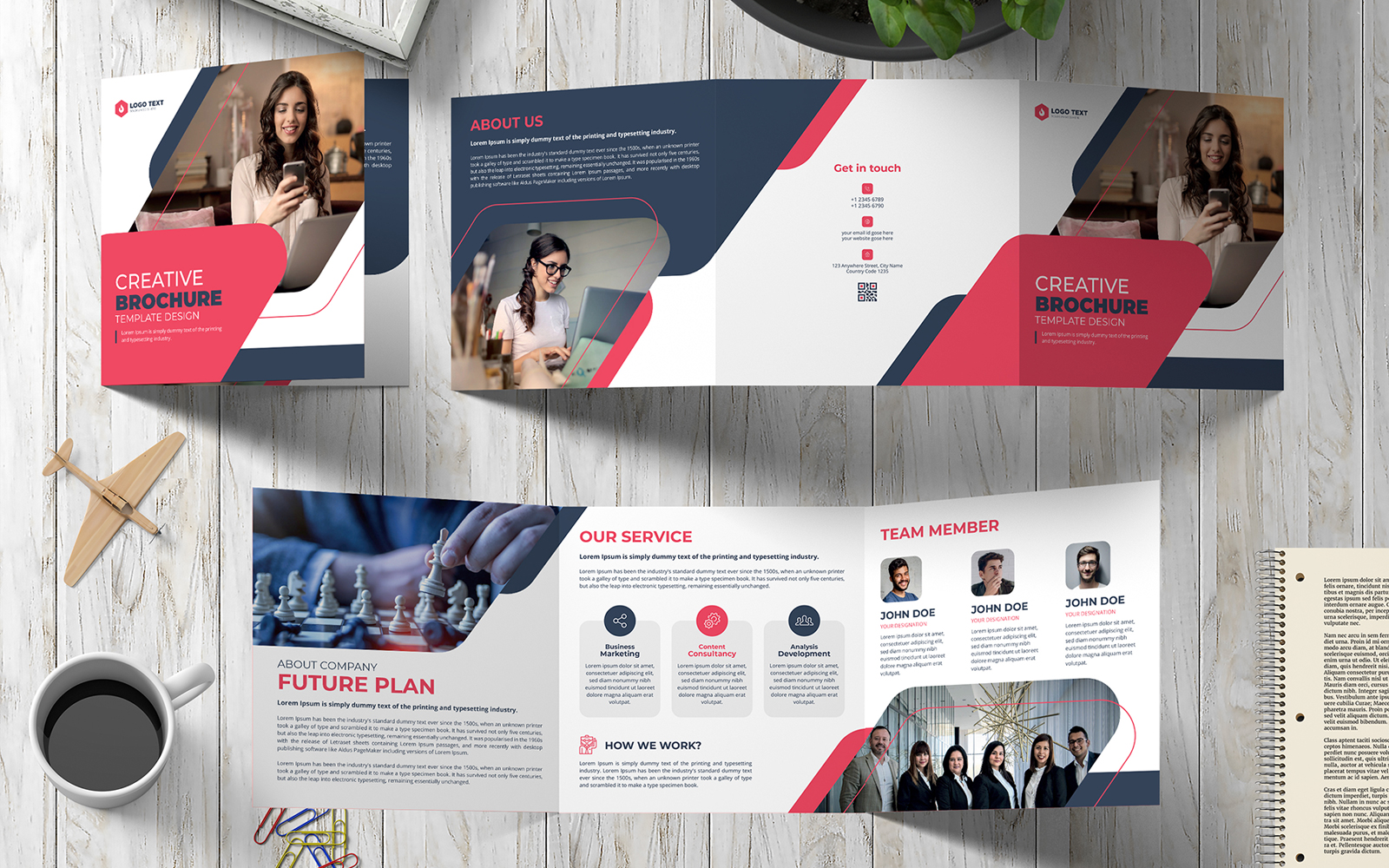 Creative Business Square Trifold Brochure Template Design Vol-02
