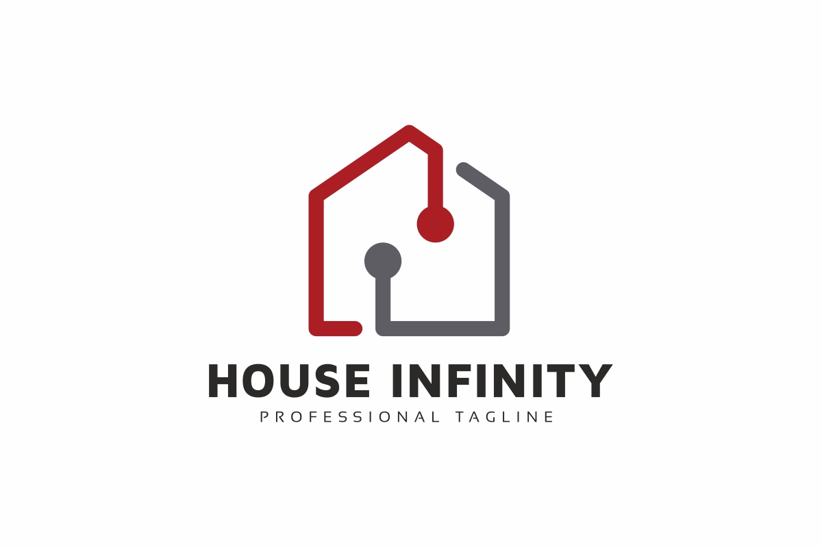House Infinity Tech Logo Template