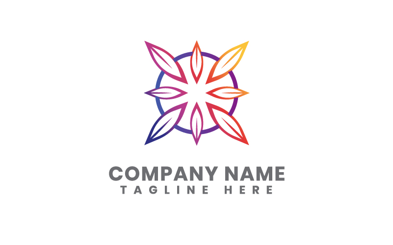 Natural Colorful Hemp Business Logo Template