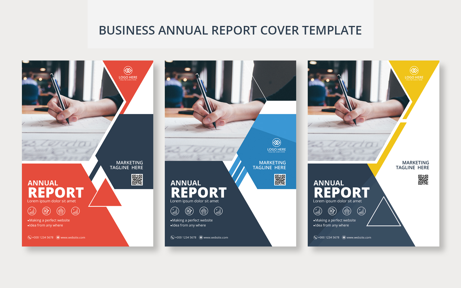 Business Annual Flyer Report Cover Presentation Design