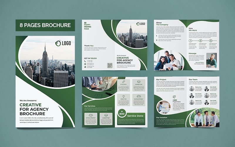 Business 8 Pages Brochure Template
