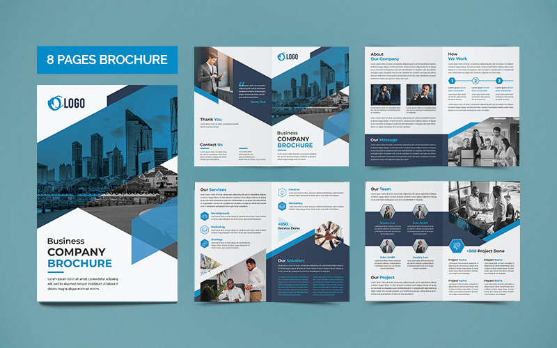 Company 8 Pages Brochure Template