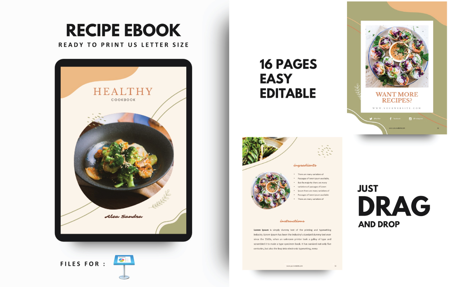 Recipe Book Cookbook Keynote Template Presentation