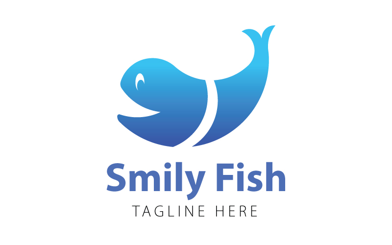 Smiley Fish - Fish Logo template