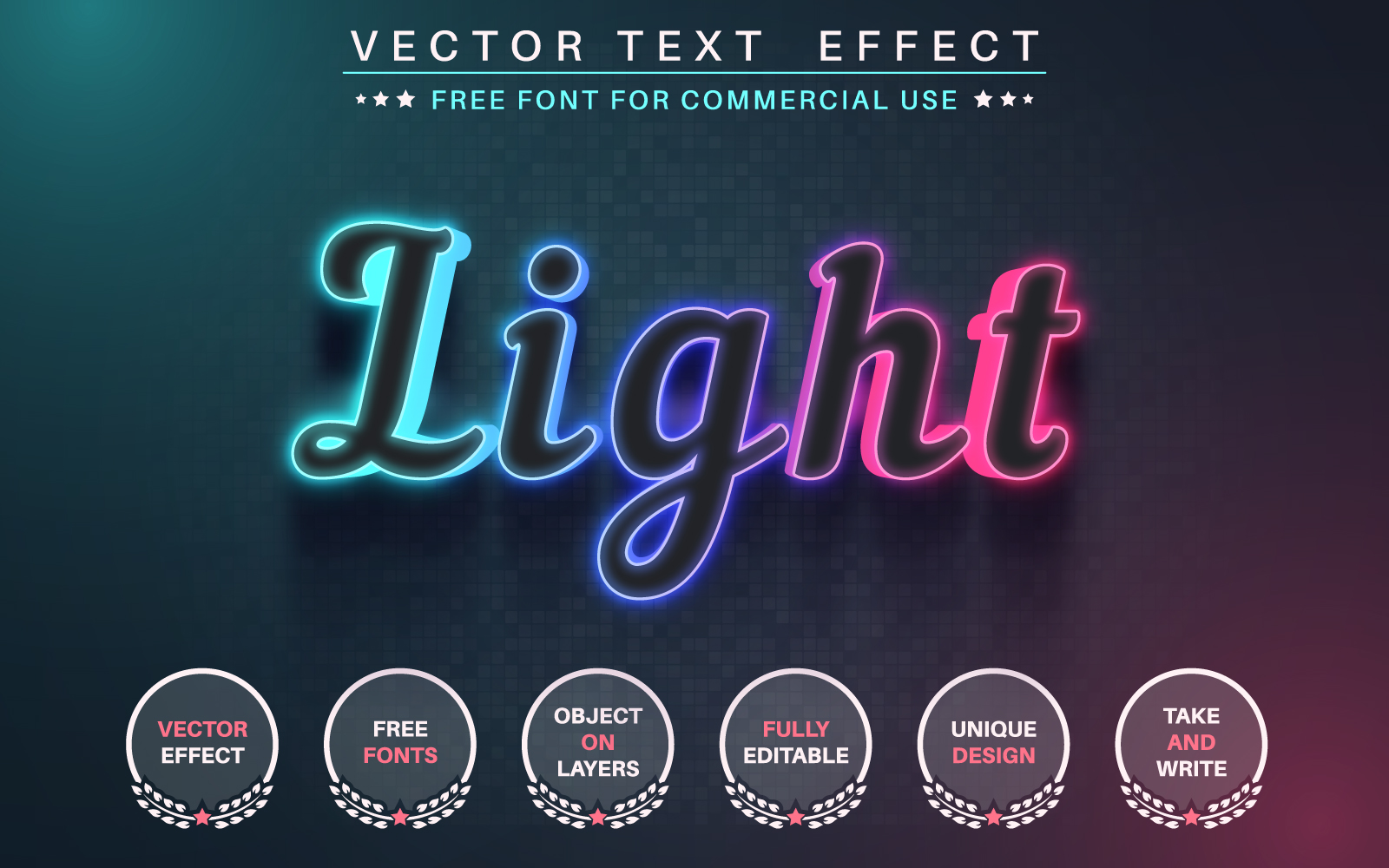 Color glow - Editable Text Effect,  Font Style Graphic Illustration