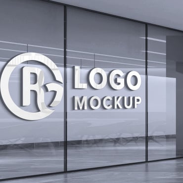 Mockupdisplay3d Logoviewrealisticwall3d  183601
