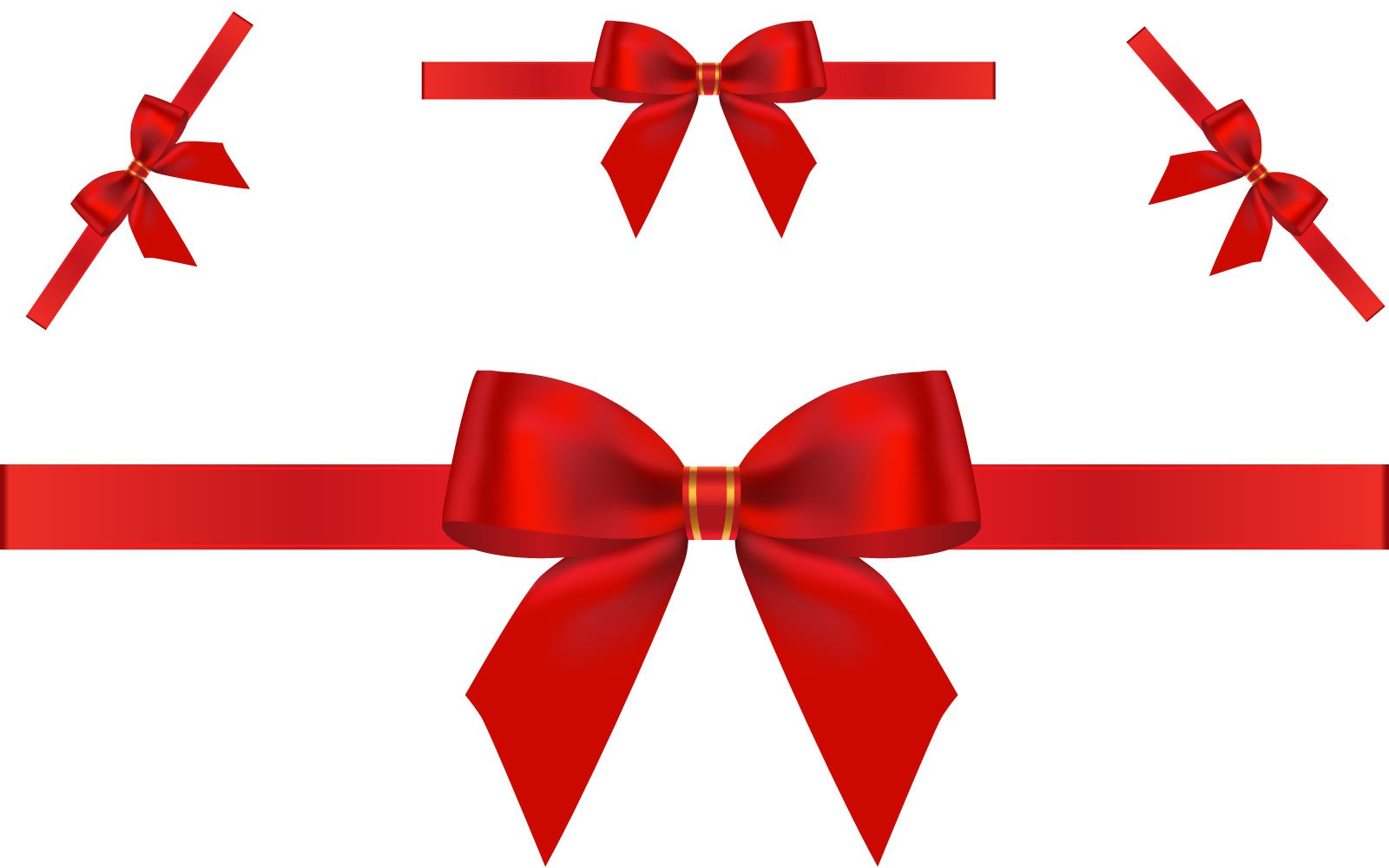 Red Gift Ribbon Vector Gift Bows with Ribbons illustration