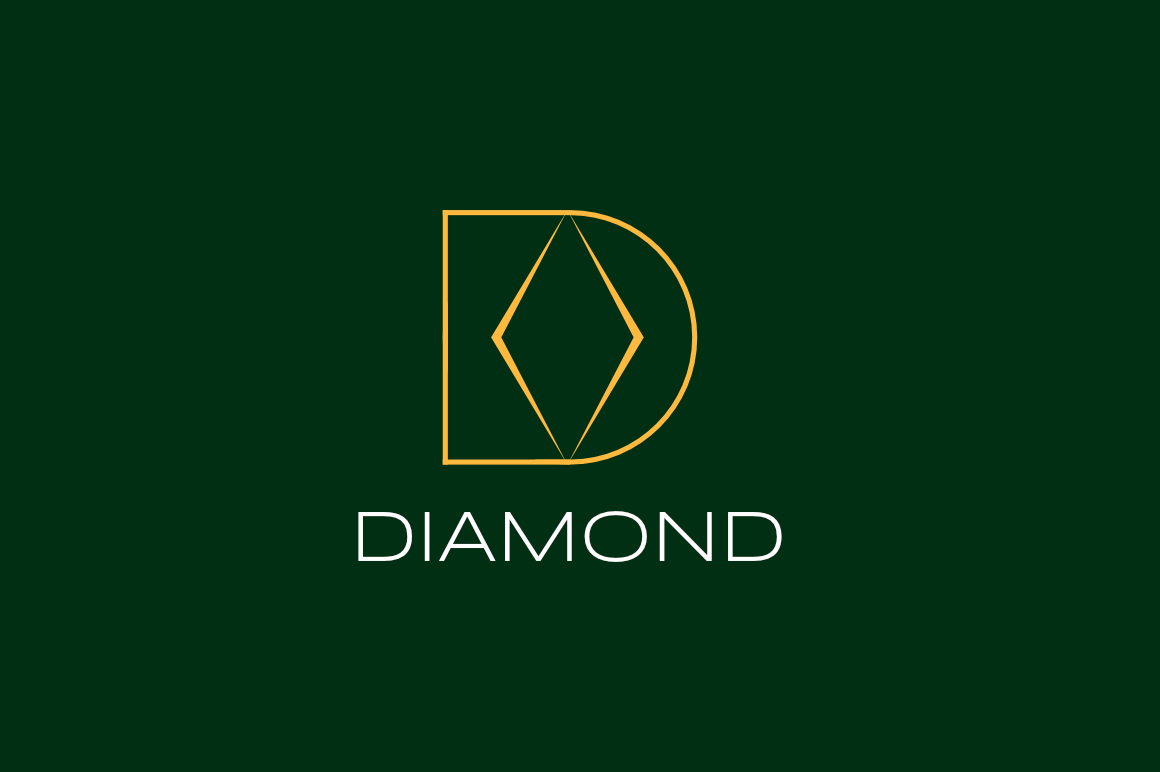 D Diamond Logo - Elegant Template