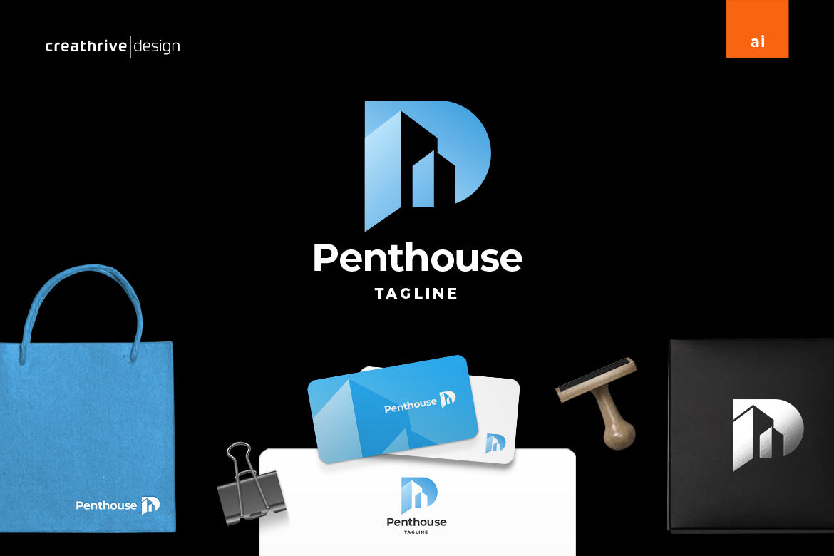 Penthouse Bold Logo Template