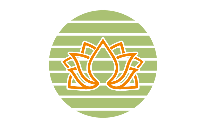 Lotus Meditation Logo Template