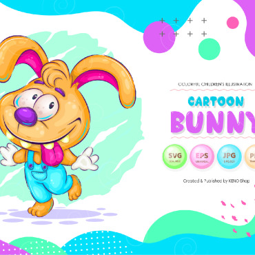 Cartoon Hare Vectors Templates 183722