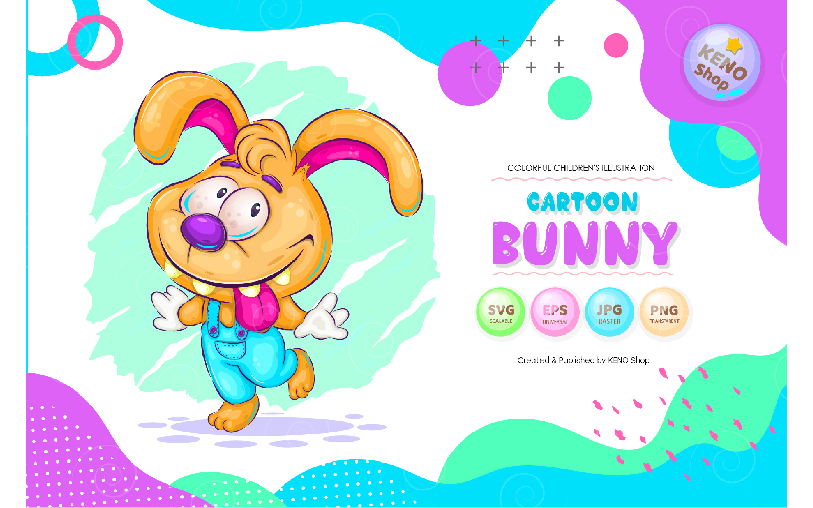 Cute Cartoon Bunny Vector