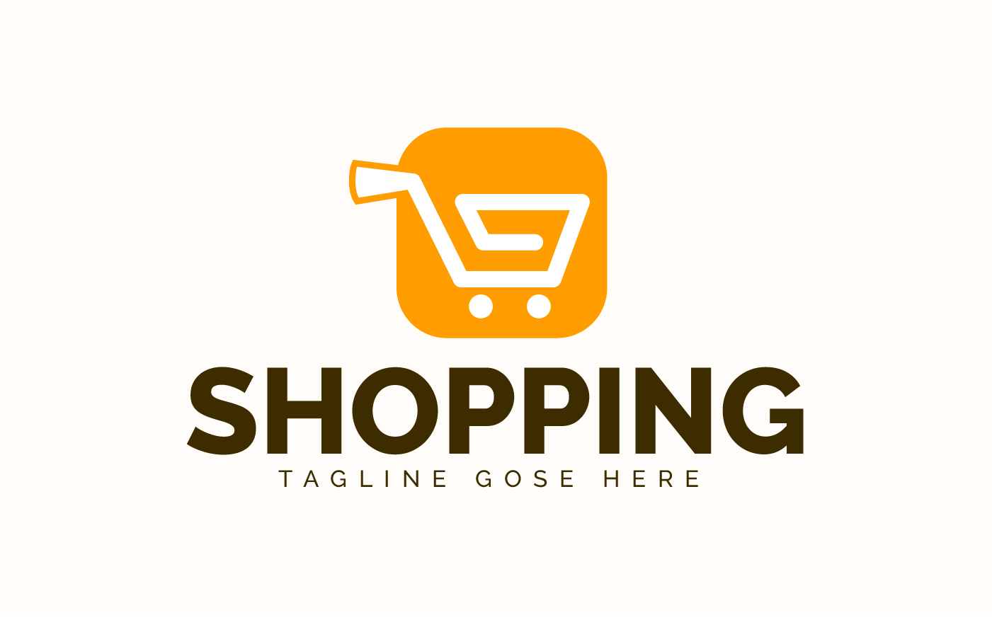 Modern Flat Shopping Logo template