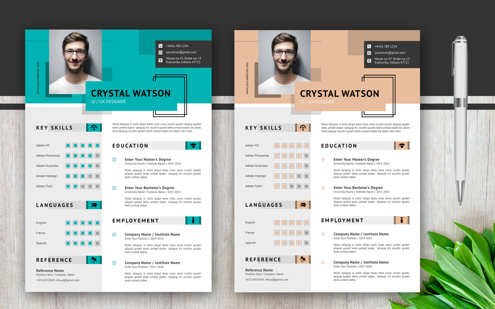 Crystal Watson - Minimalist - Printable Resume Template