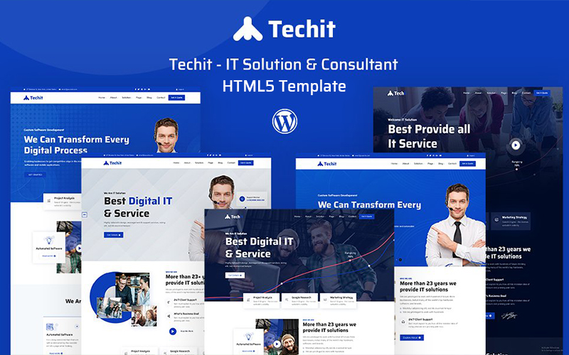 Techit - IT Solution & Consultant HTML5 Website Template