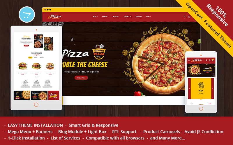 Pizza - OpenCart Theme for Online Pizza & Fast Food Store