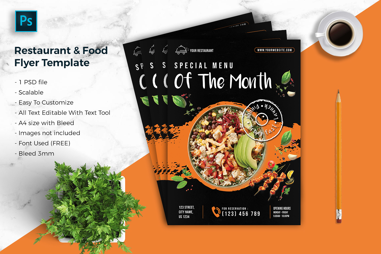 Restaurant & food Flyer Template vol-05