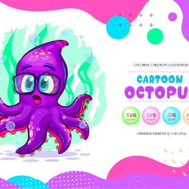 Clipart Octopus Vectors Templates 183959