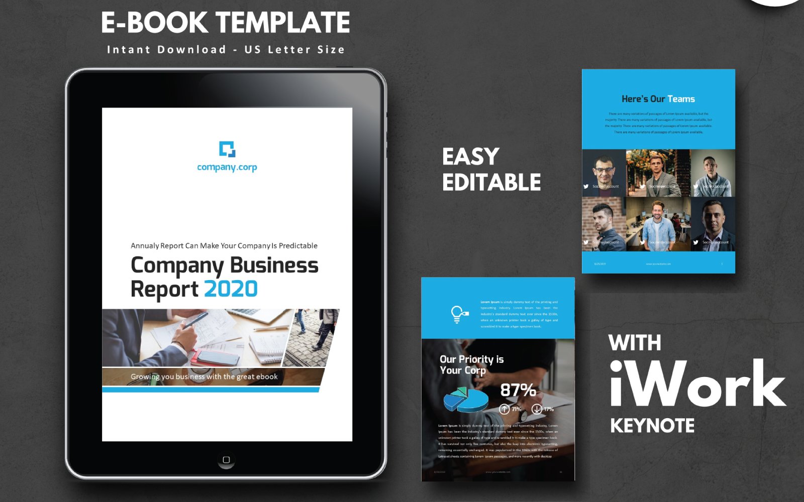 Business Report 2021 eBook Keynote Template Presentation