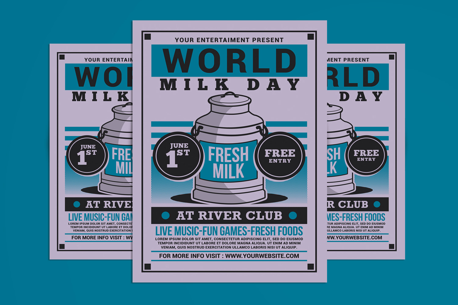 World Milk Day Flyer Template