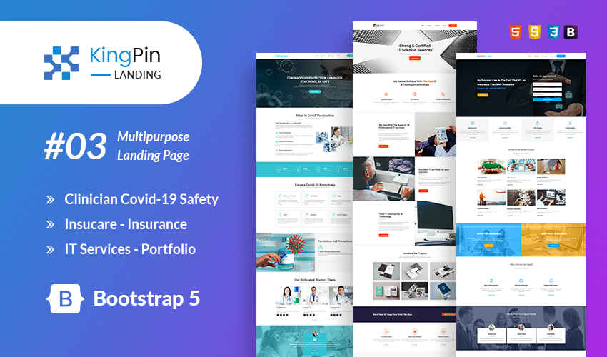 Kingpin Landing Page HTML Template