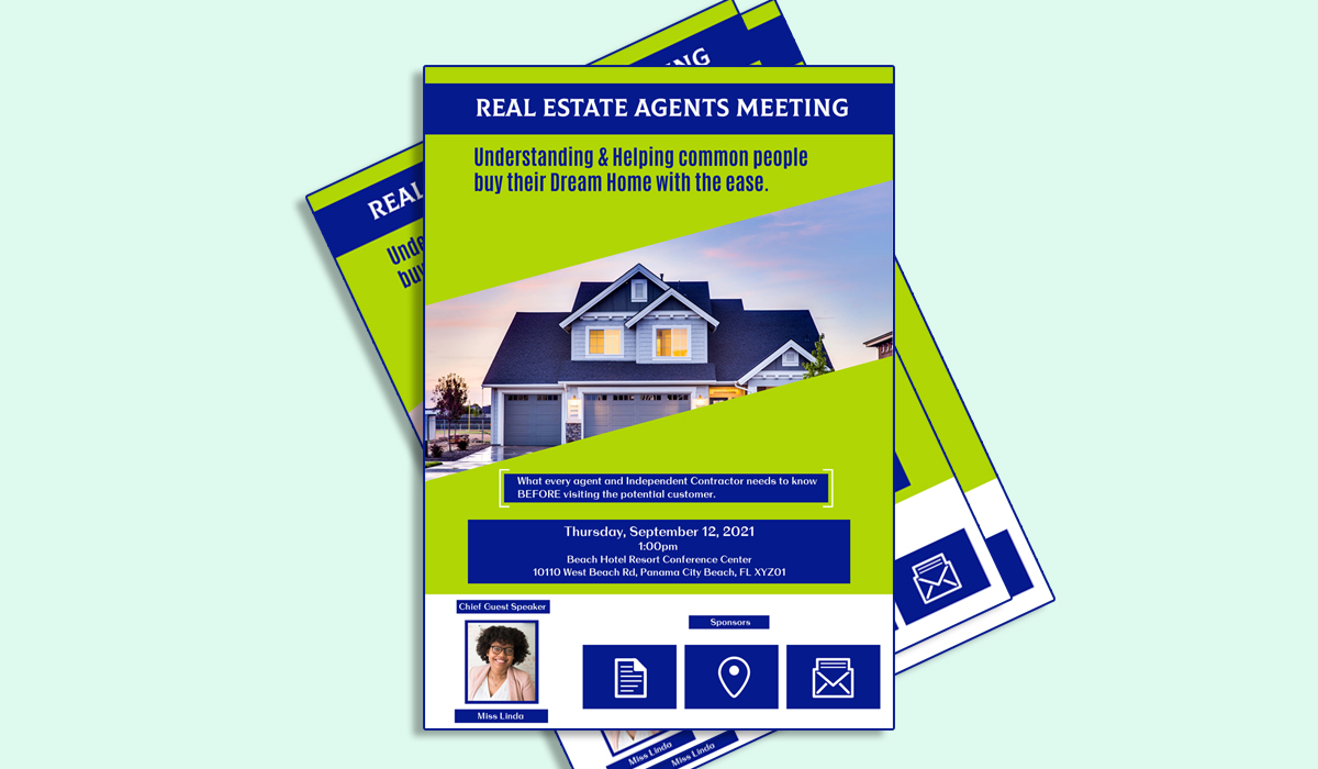 Real Estate Agents Meeting Flyer Template
