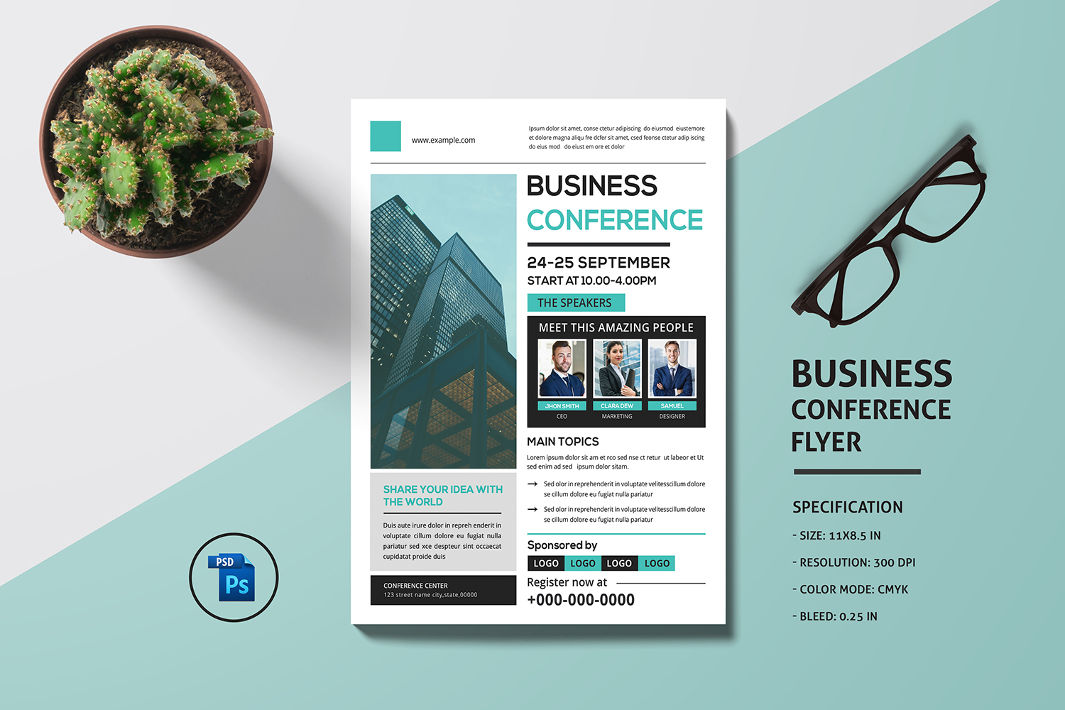 Company Business Conference Flyer Corporate Identity Template