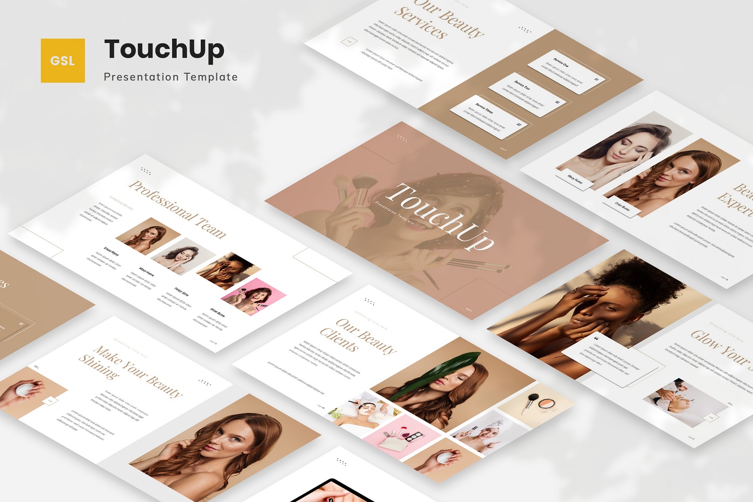 TouchUp - Beauty Care Google Slides Template