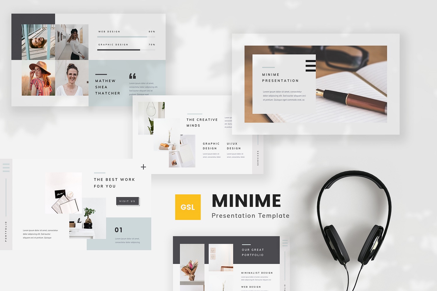 Minime - Minimal Google Slides Template