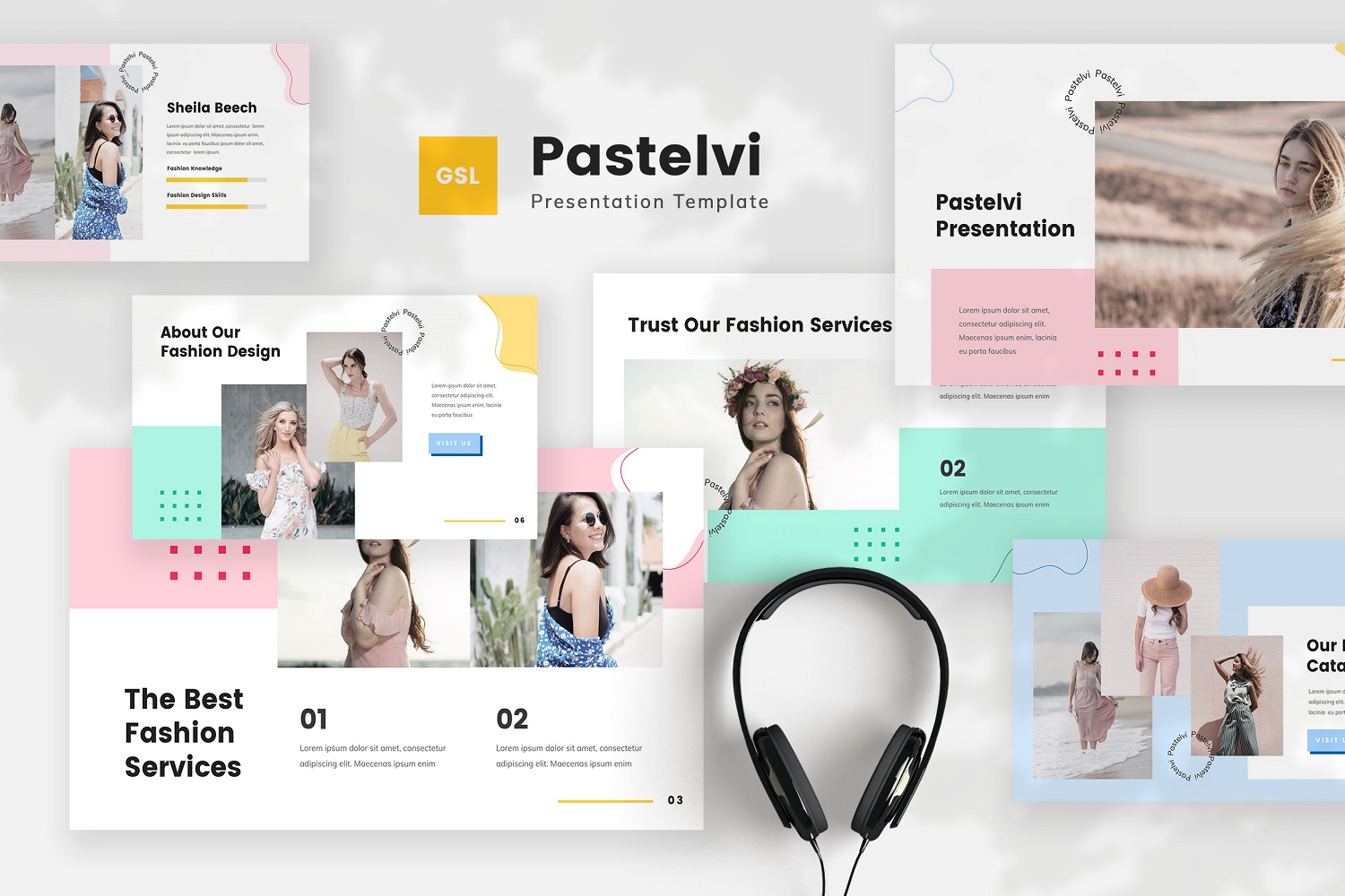 Pastelvi - Pastel Style Fashion Google Slides Template