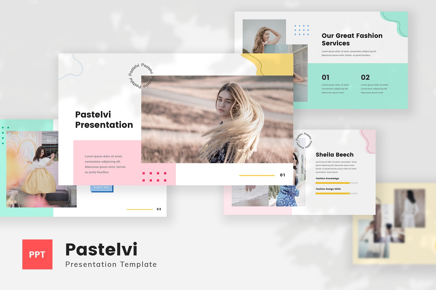 Pastelvi - Pastel Style Fashion PowerPoint Template