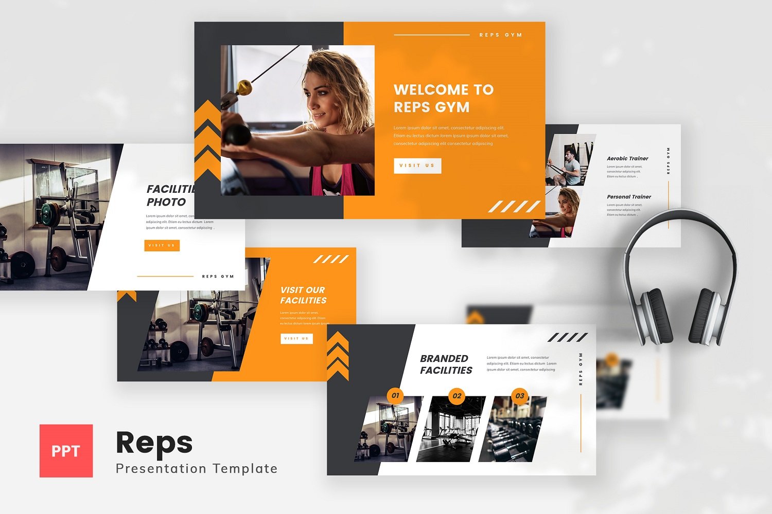 Reps - Gym PowerPoint Template