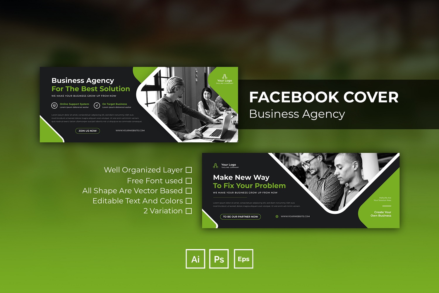 Business Agency Facebook Cover Social Media