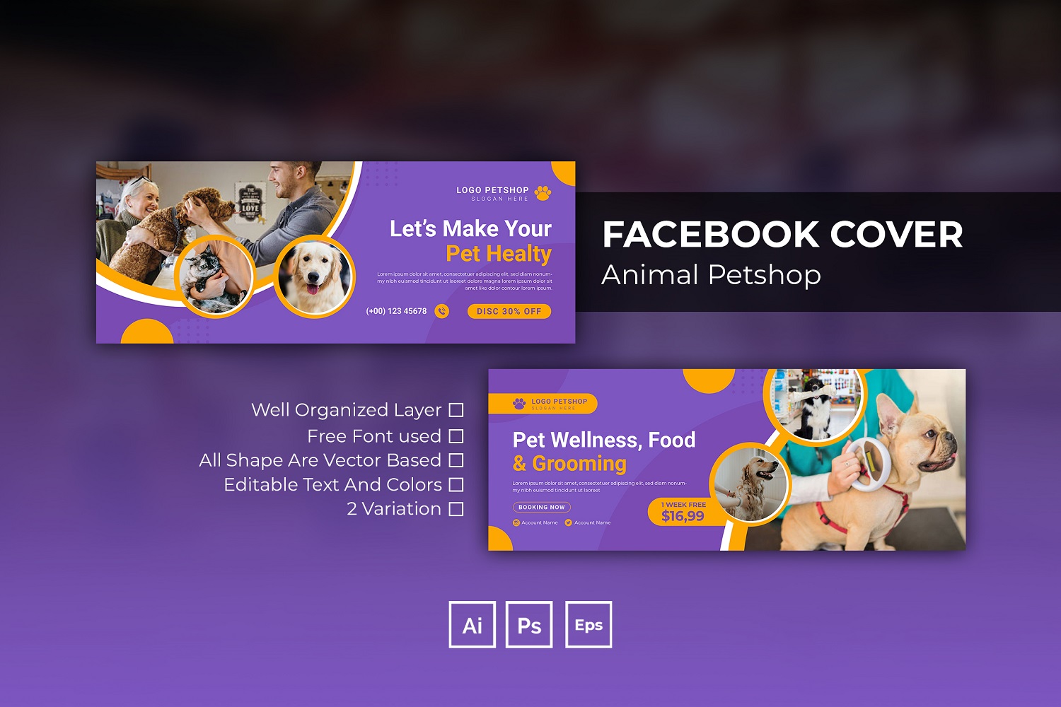 Animal Petshop Facebook Cover Social Media