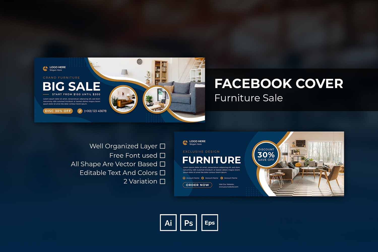 Furniture Sale Facebook Cover Social Media