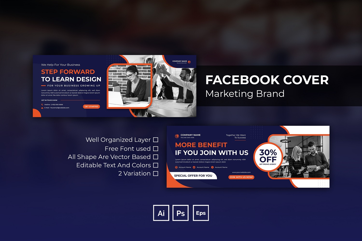 Marketing Brand Facebook Cover Social Media