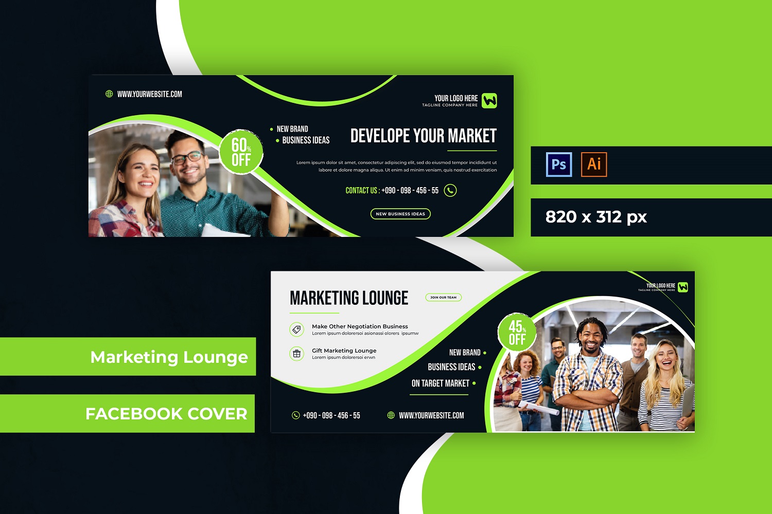 Marketing Lounge Facebook Cover Social Media