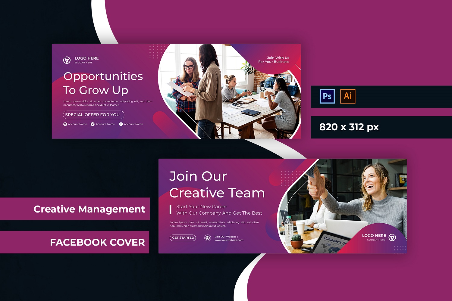 Creative Management Facebook Cover Social Media