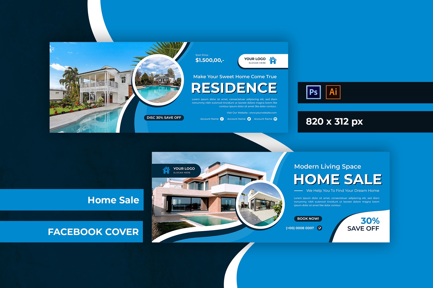 Home Sale Facebook Covers Social Media