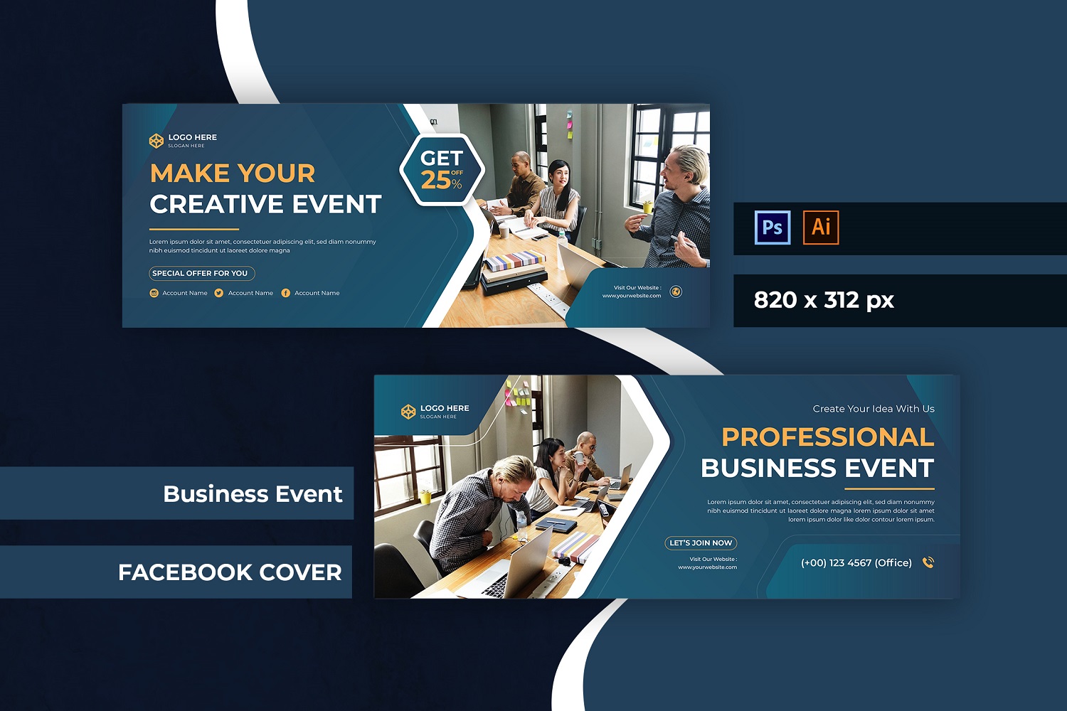 Business Event Facebook Cover Social Media