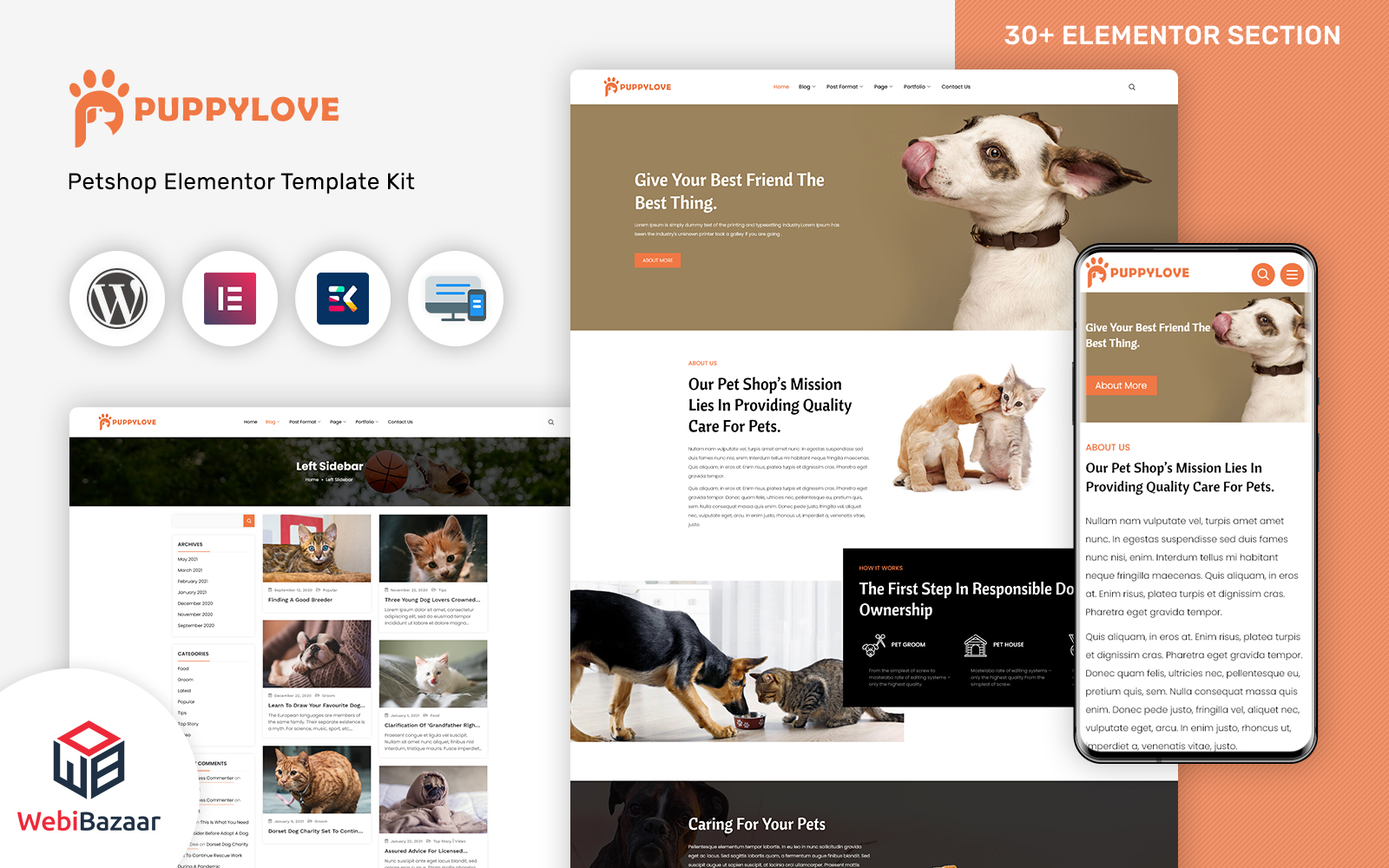 PuppyLove -  Pet Services Multipurpose WordPress Elementor Theme