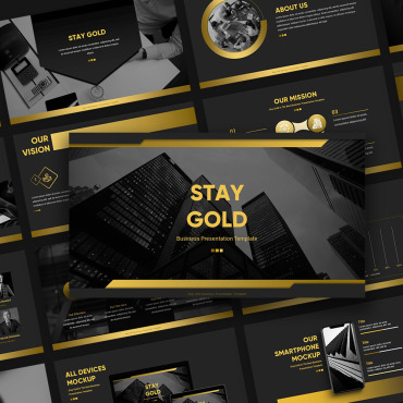Gold Black PowerPoint Templates 184514