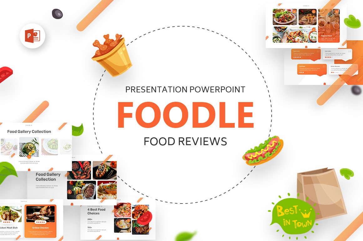 Foodle Food Review PowerPoint Template