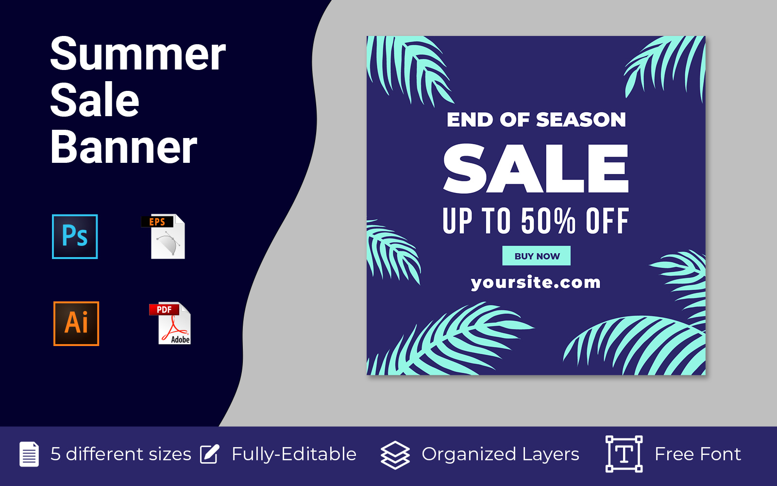 Summer Sale Banner For Social Media Posts