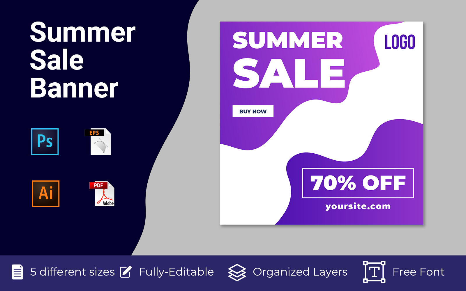 Suitable For Social Media Posts Summer Sale Banner Design