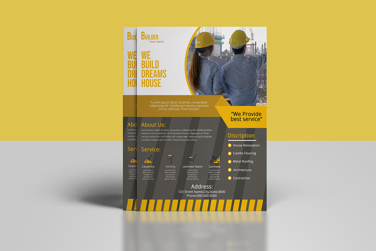 Construction Flyer Corporate Identity Template