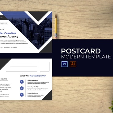 Creative Postcard Corporate Identity 184572