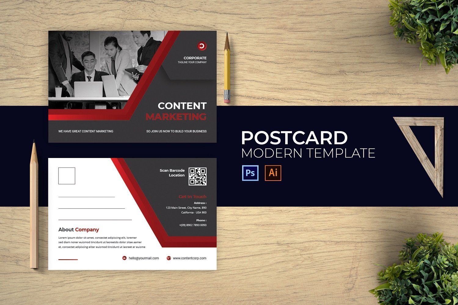 Content Marketing Postcard