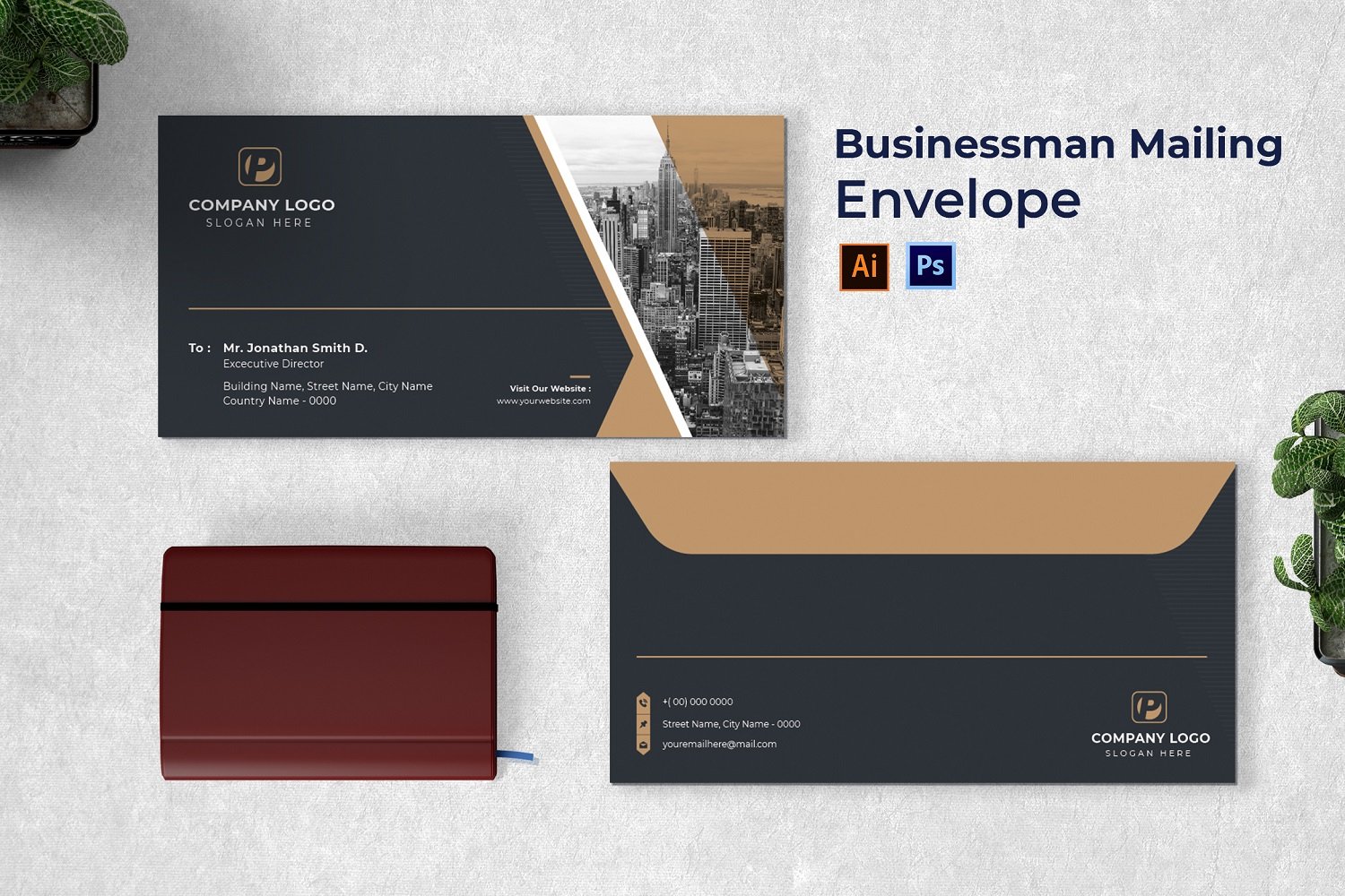 Businesman Mailing Envelope