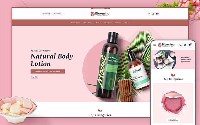 Blooming - OpenCart Theme for Online Cosmetics & Beauty Care